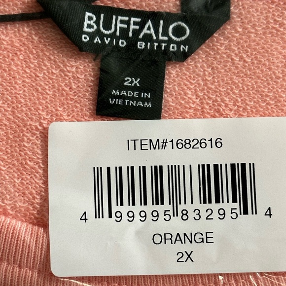 Ladies Buffalo 2X Crewneck Pullover Shirt Top Jersey Terry Cloth Long Sleeve NWT - Picture 8 of 9